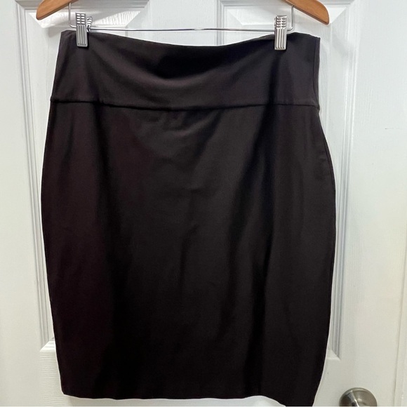 Eileen Fisher Women's Brown washable Crepe Pencil Skirt Size Large pull on NEW - Picture 5 of 10